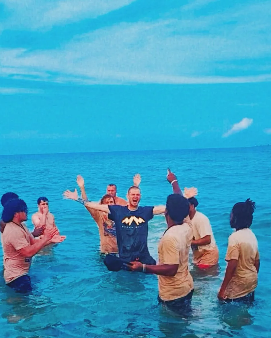 Baptism in the ocean